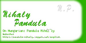 mihaly pandula business card